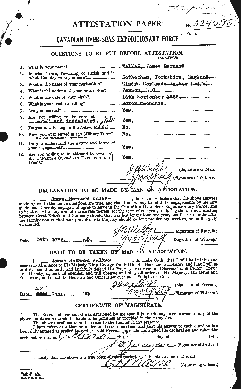 Personnel Records of the First World War - CEF 652984a