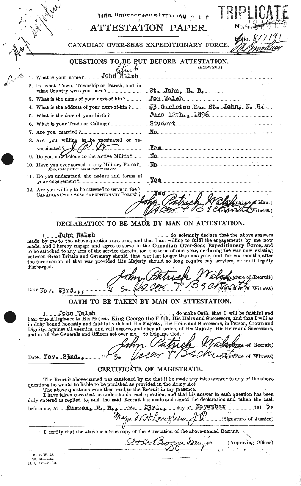 Personnel Records of the First World War - CEF 653367a