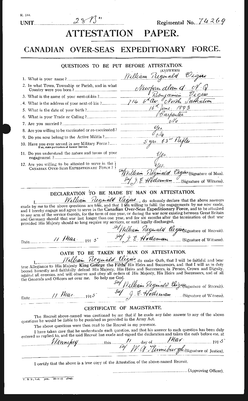 Personnel Records of the First World War - CEF 653732a