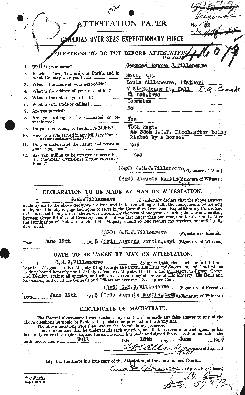 Personnel Records of the First World War - CEF 653828a