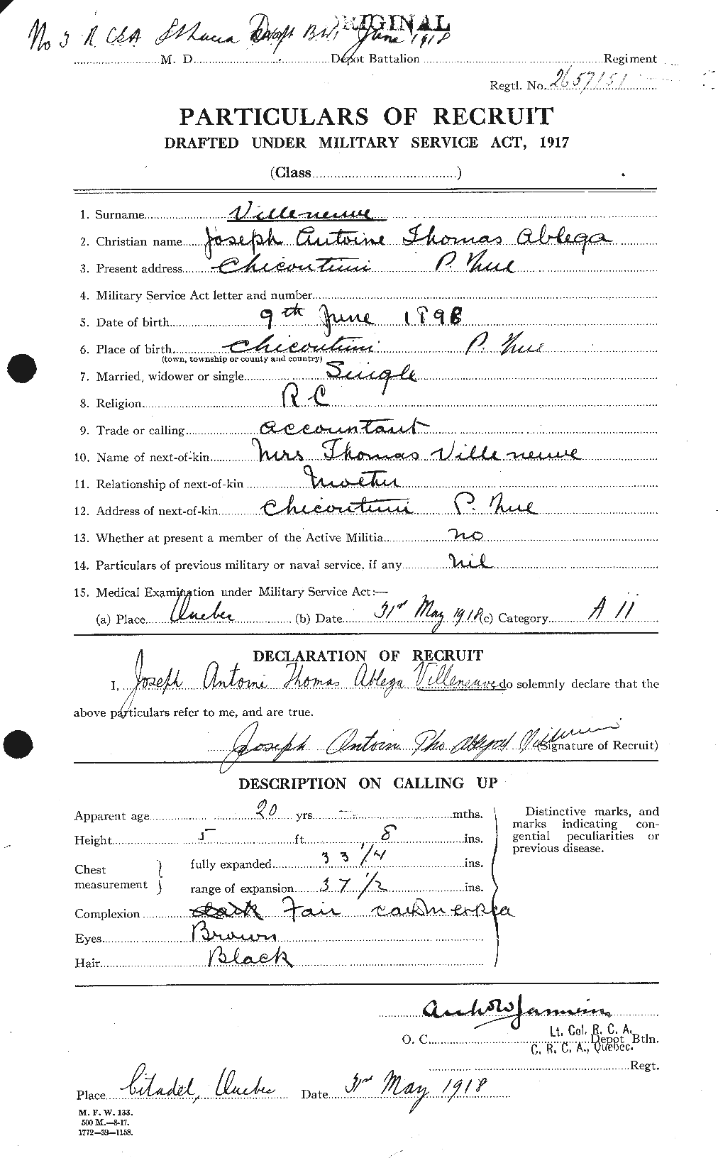Personnel Records of the First World War - CEF 653847a