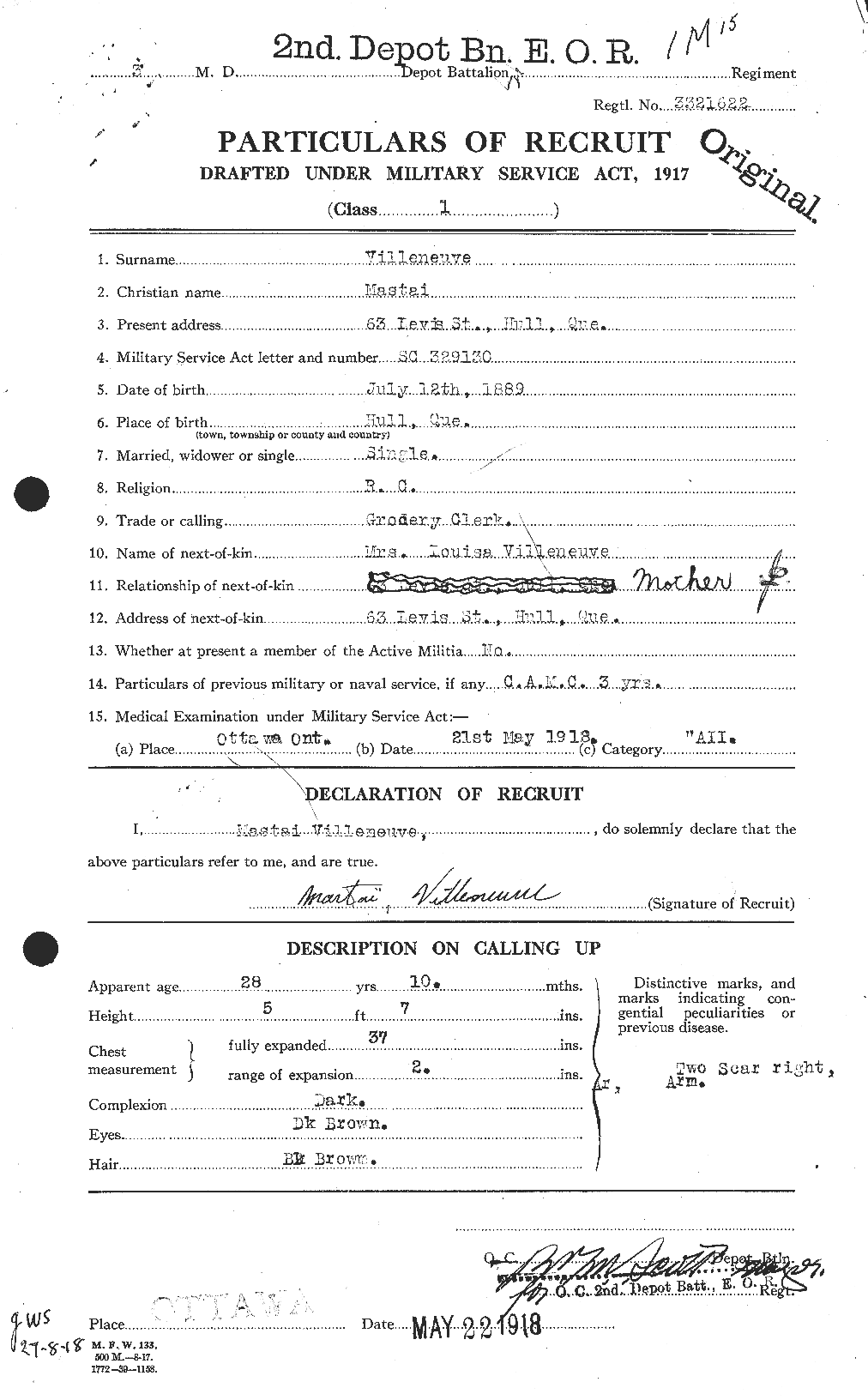 Personnel Records of the First World War - CEF 653865a