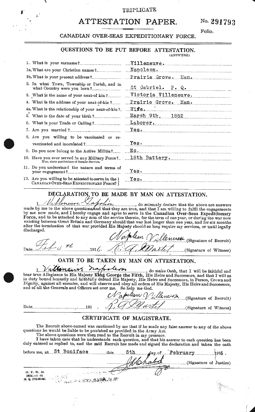 Personnel Records of the First World War - CEF 653867a