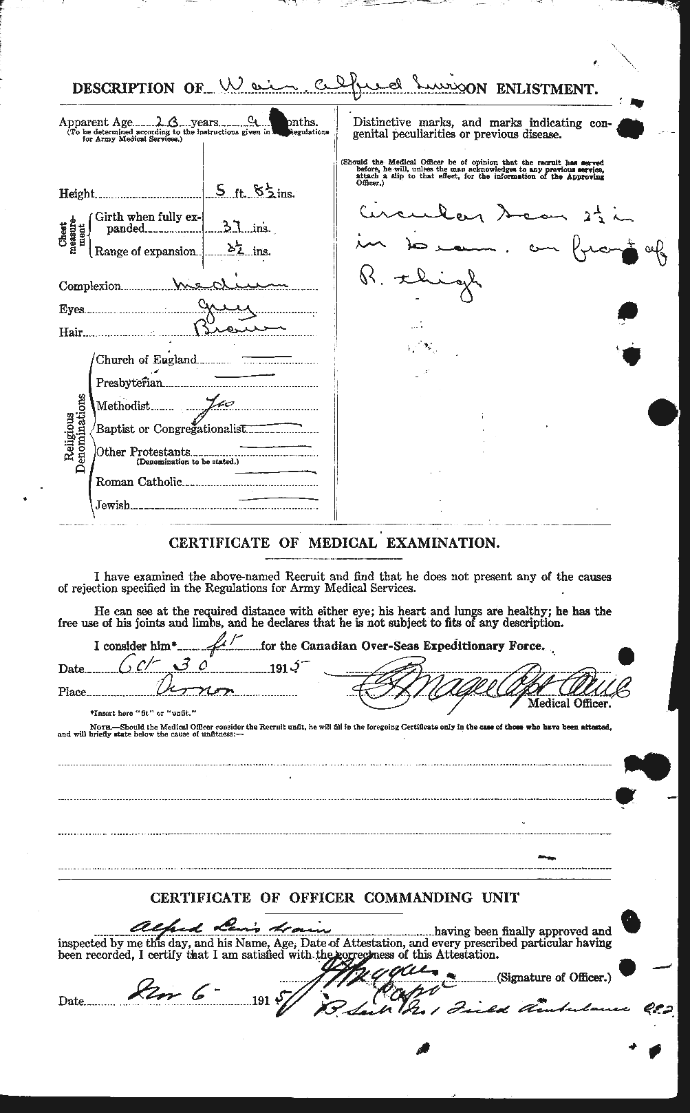 Personnel Records of the First World War - CEF 654117b