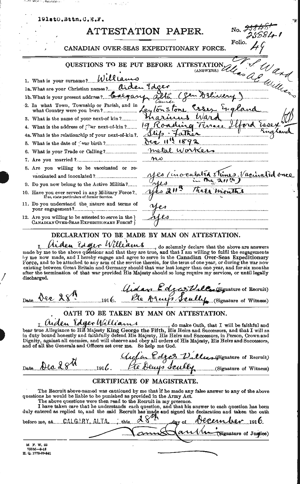 Personnel Records of the First World War - CEF 655079a