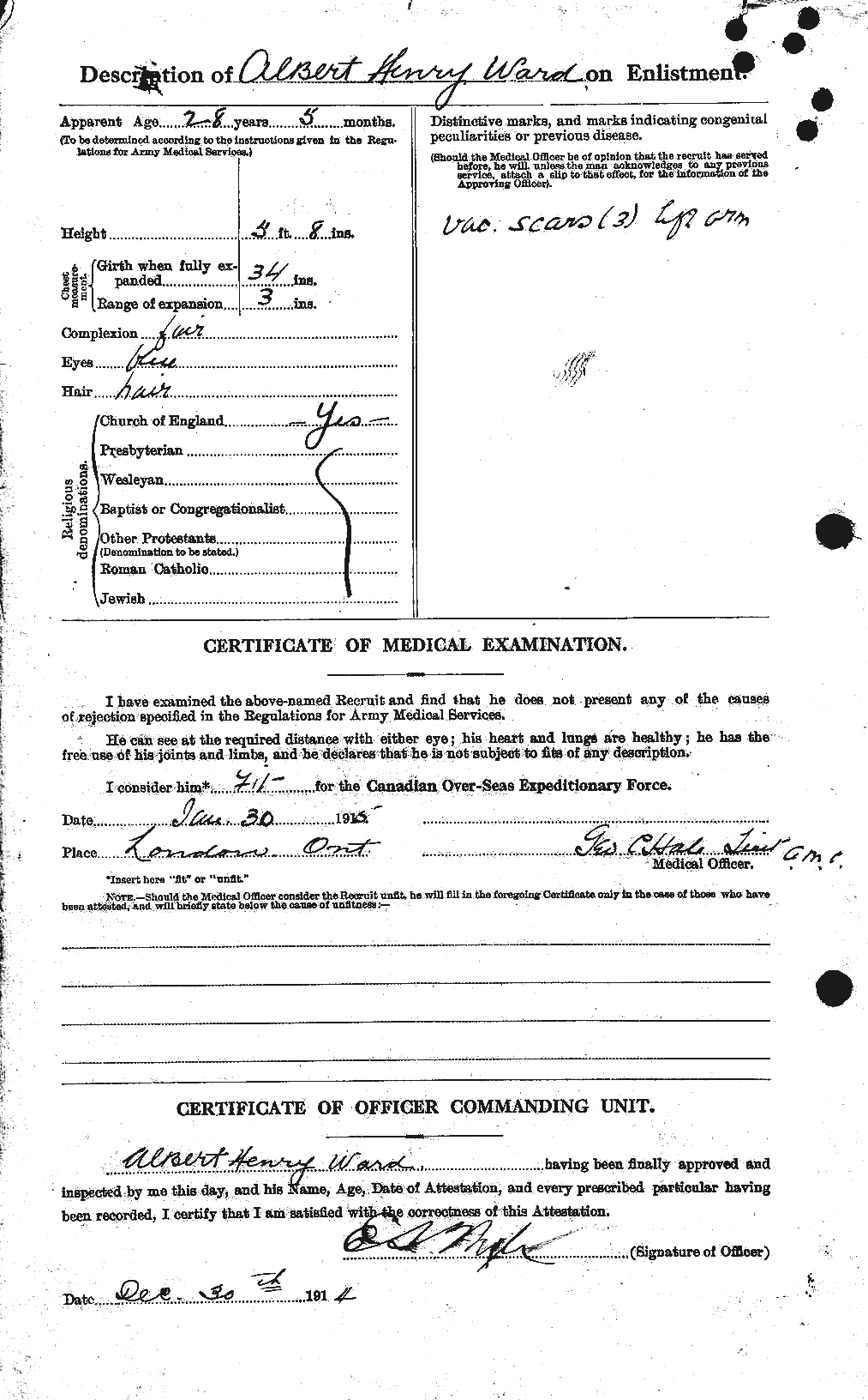 Personnel Records of the First World War - CEF 655099b