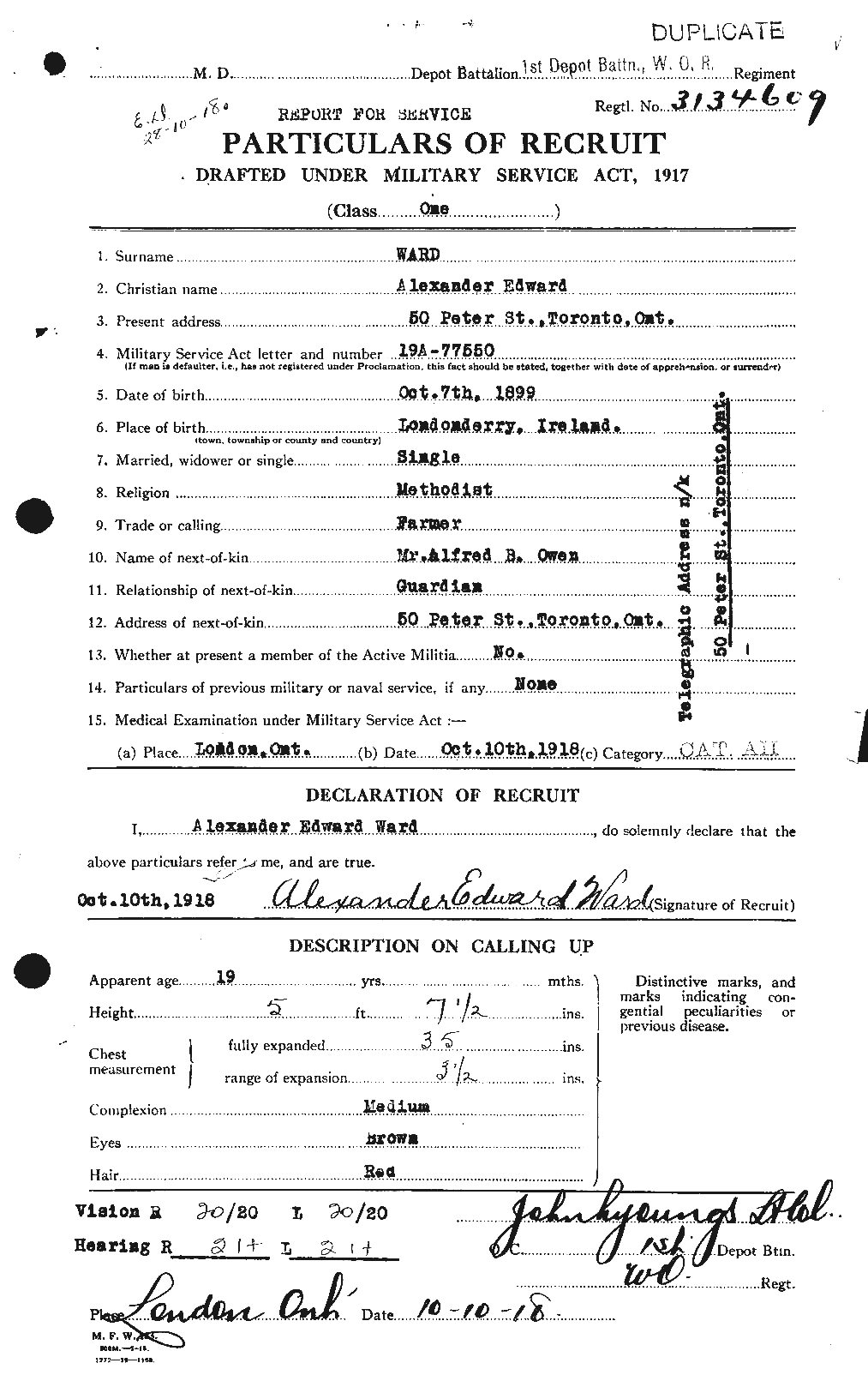Personnel Records of the First World War - CEF 655109a