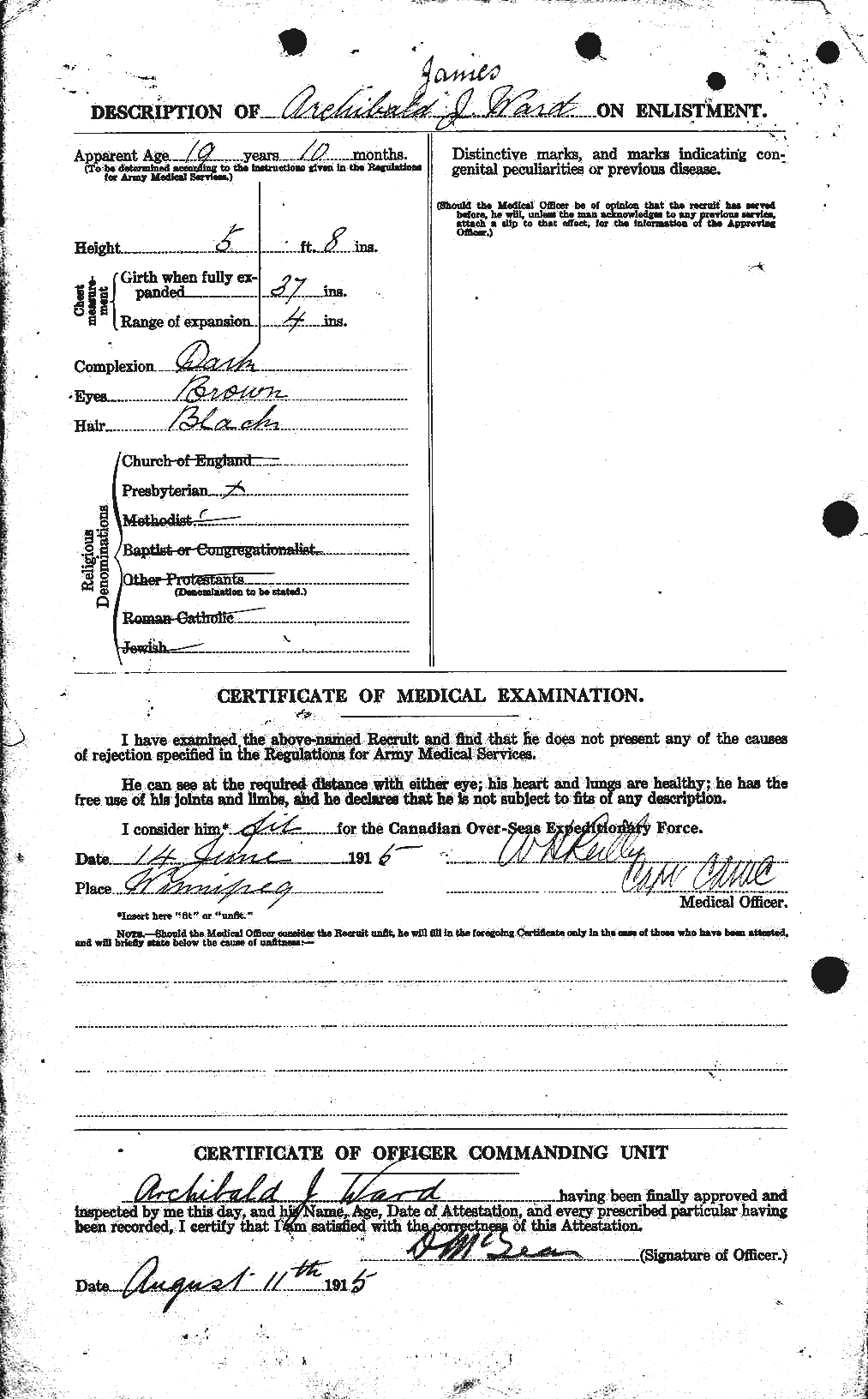 Personnel Records of the First World War - CEF 655137b