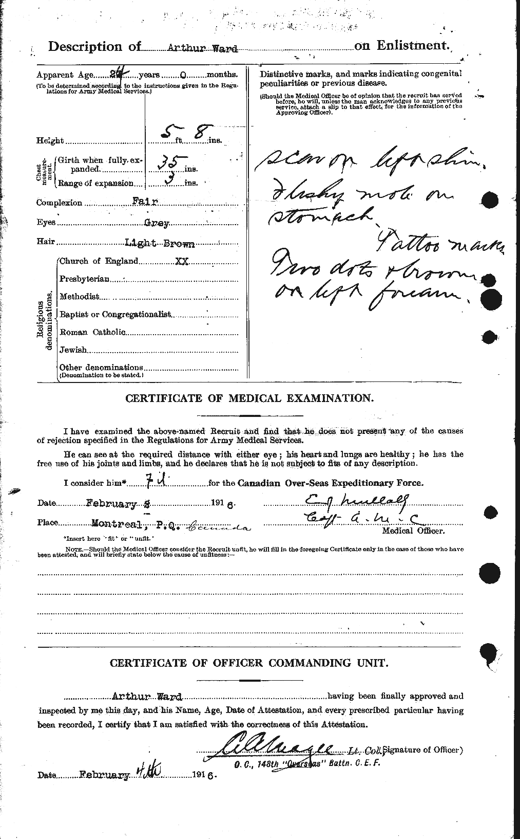 Personnel Records of the First World War - CEF 655143b