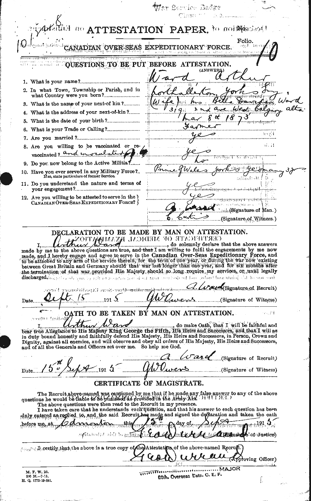 Personnel Records of the First World War - CEF 655149a