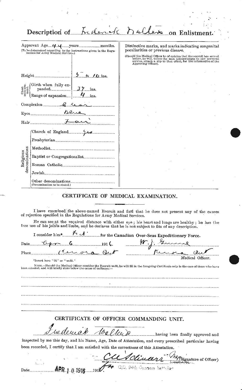 Personnel Records of the First World War - CEF 655345b