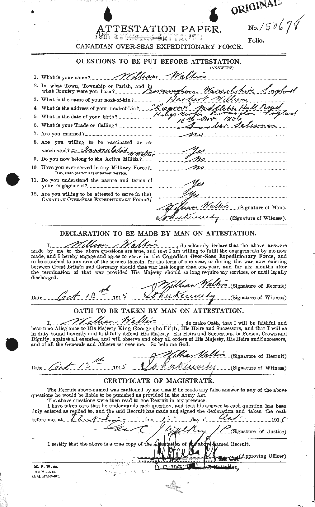 Personnel Records of the First World War - CEF 655469a