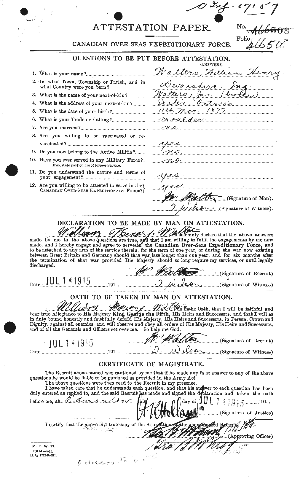 Personnel Records of the First World War - CEF 655475a