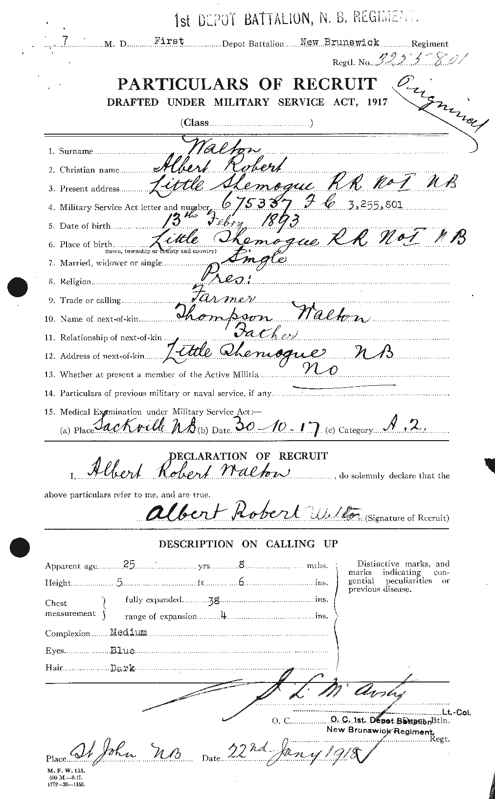 Personnel Records of the First World War - CEF 655506a