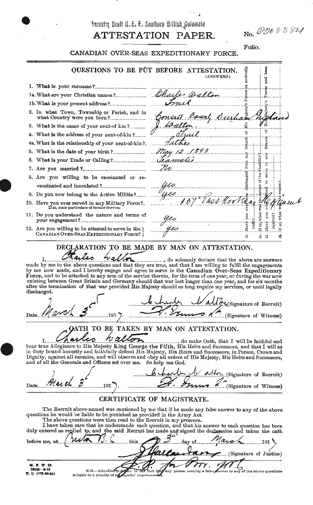 Personnel Records of the First World War - CEF 655526a