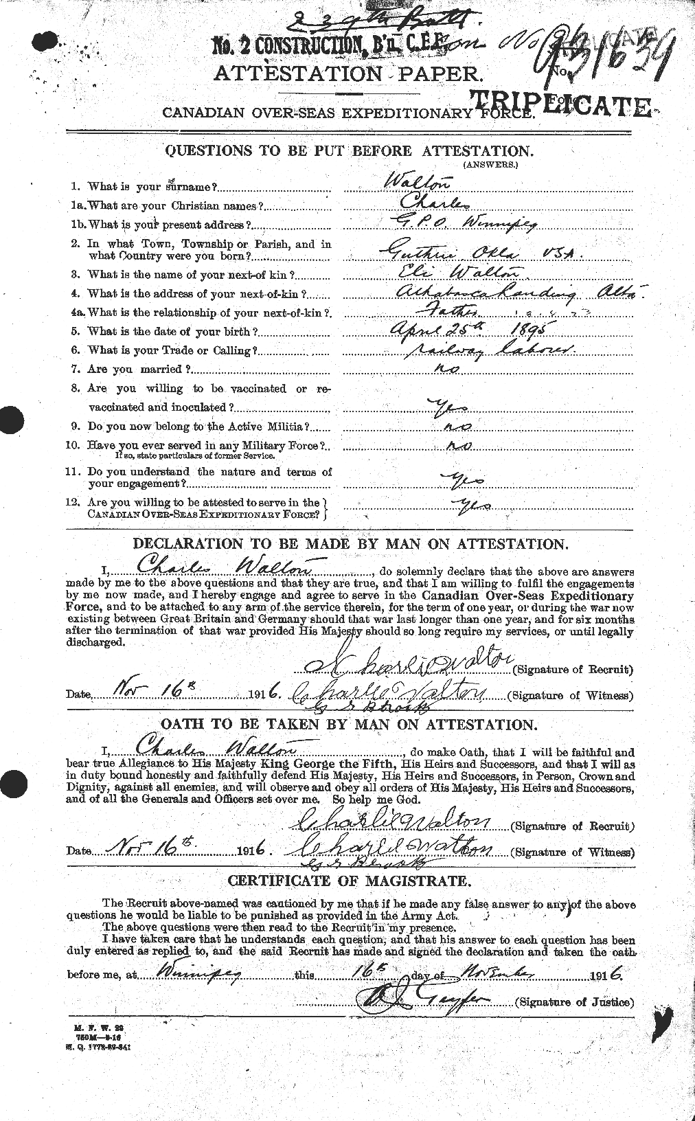 Personnel Records of the First World War - CEF 655527a