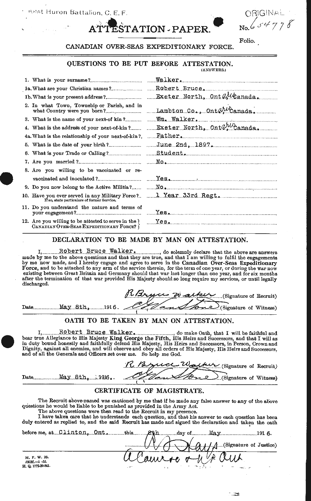 Personnel Records of the First World War - CEF 655699a