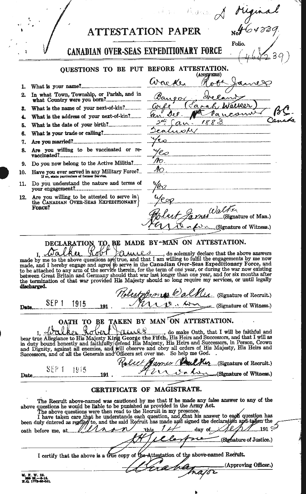 Personnel Records of the First World War - CEF 655715a