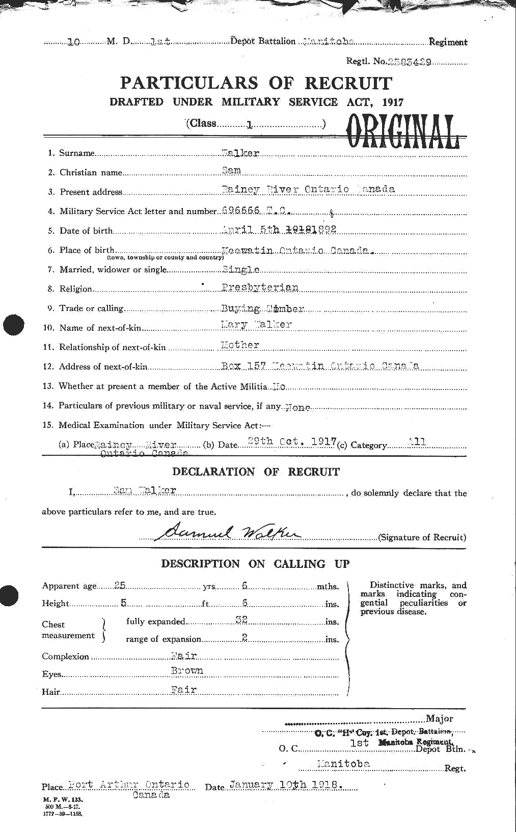 Personnel Records of the First World War - CEF 655751a
