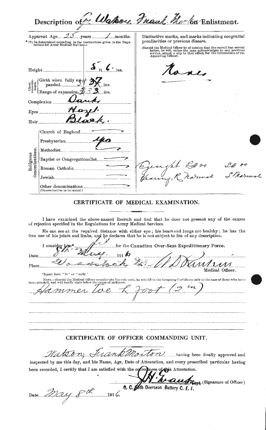 Personnel Records of the First World War - CEF 656707b