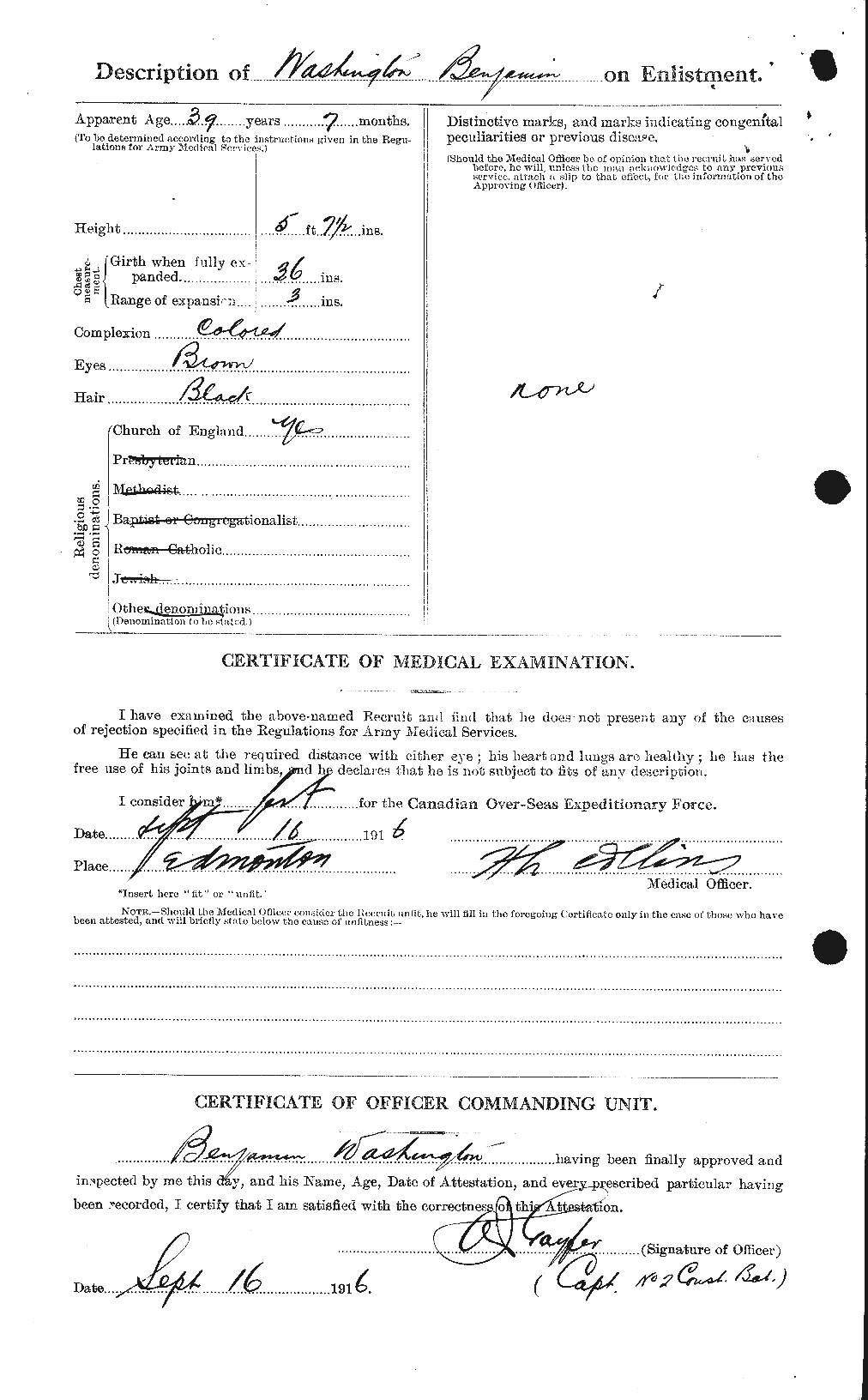 Dossiers du Personnel de la Première Guerre mondiale - CEC 657091b