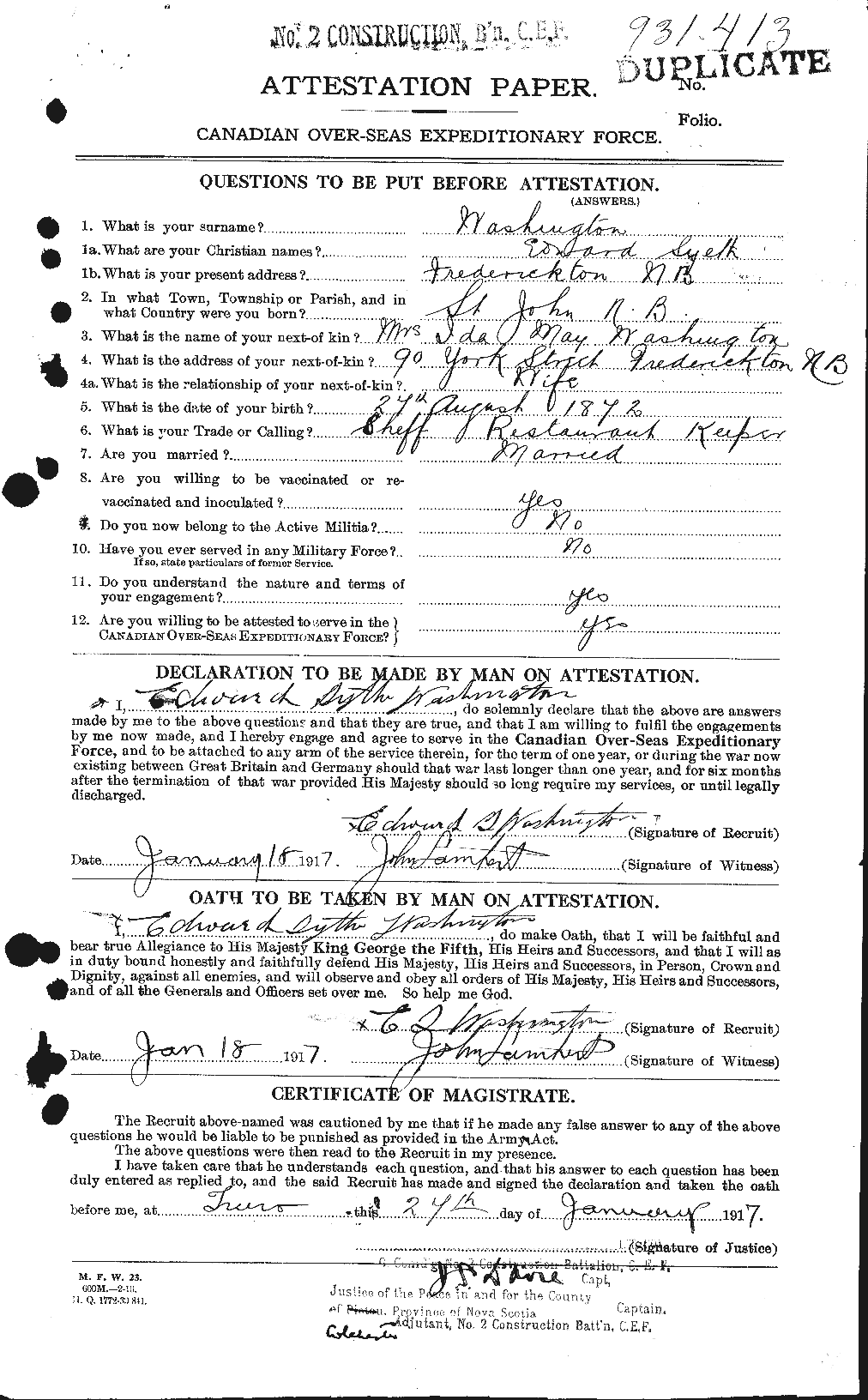 Personnel Records of the First World War - CEF 657096a