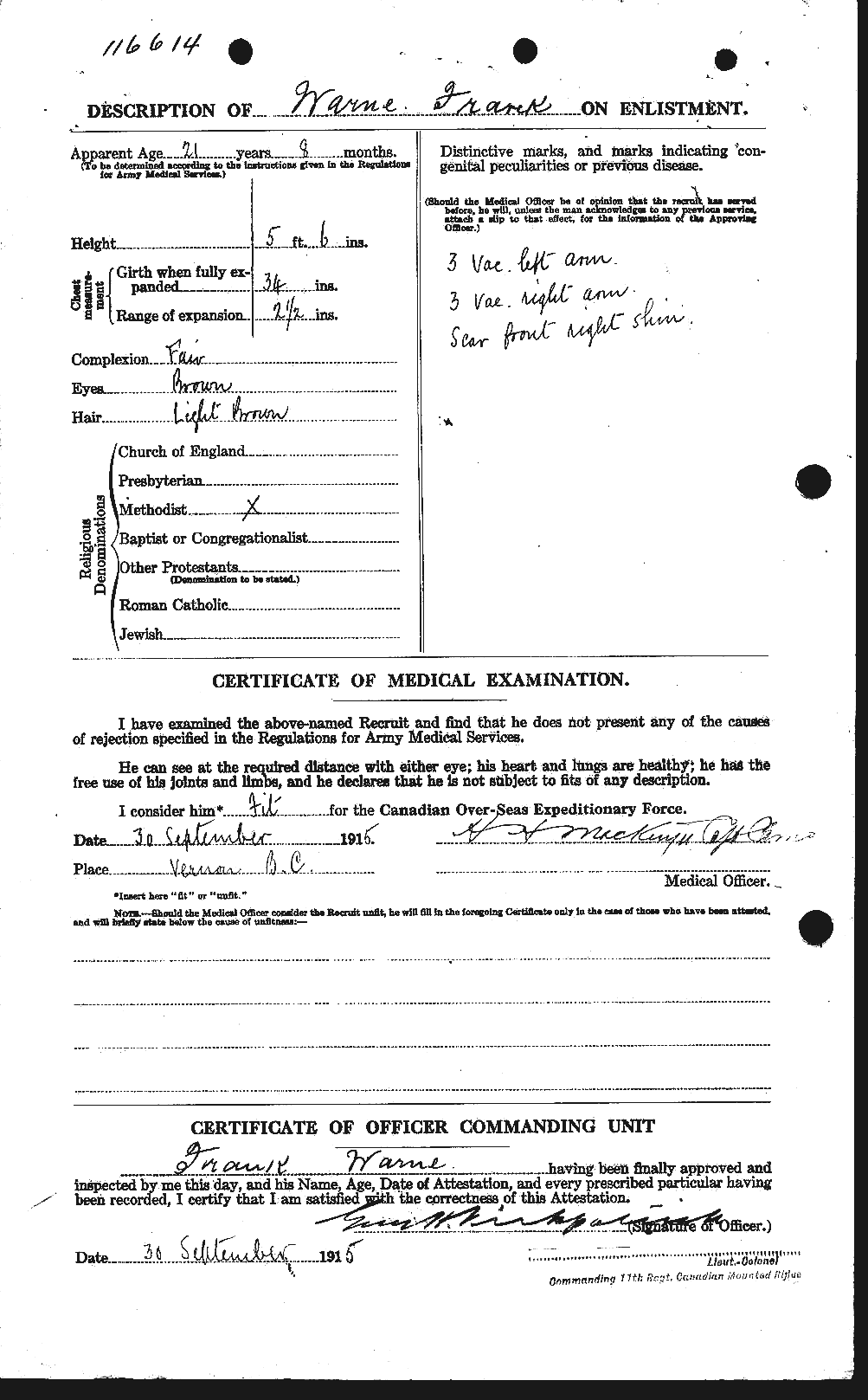 Personnel Records of the First World War - CEF 657266b