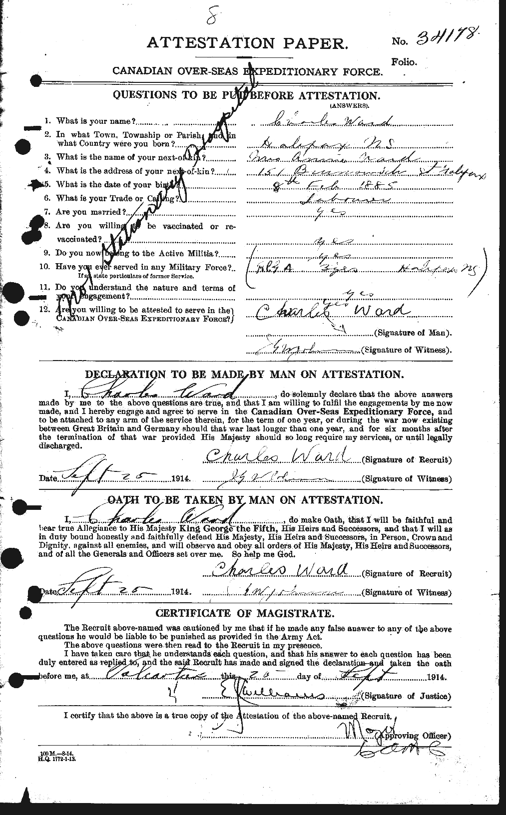 Personnel Records of the First World War - CEF 657568a