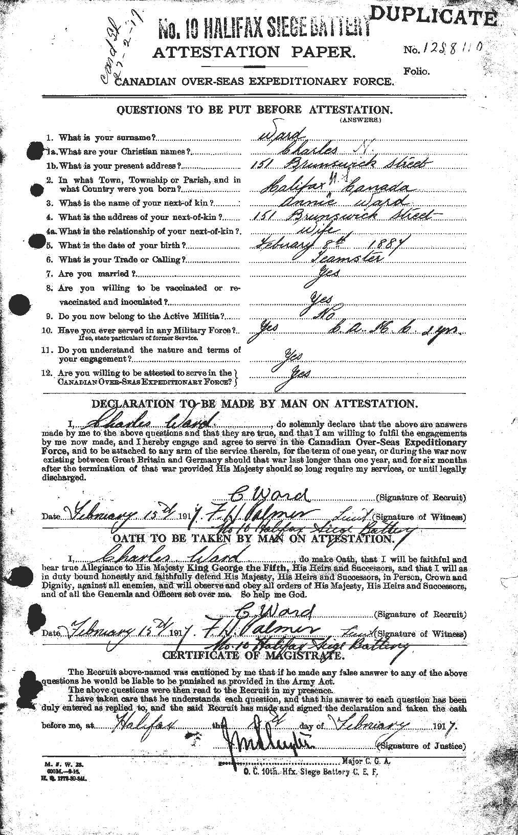 Personnel Records of the First World War - CEF 657569a