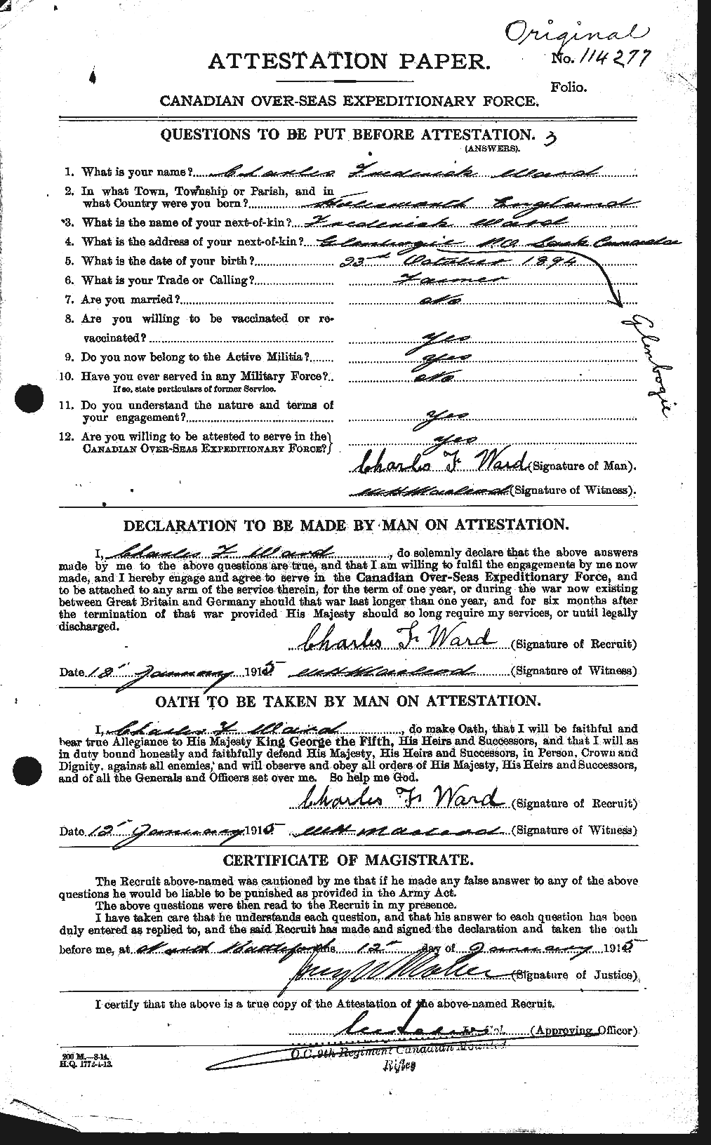 Personnel Records of the First World War - CEF 657580a