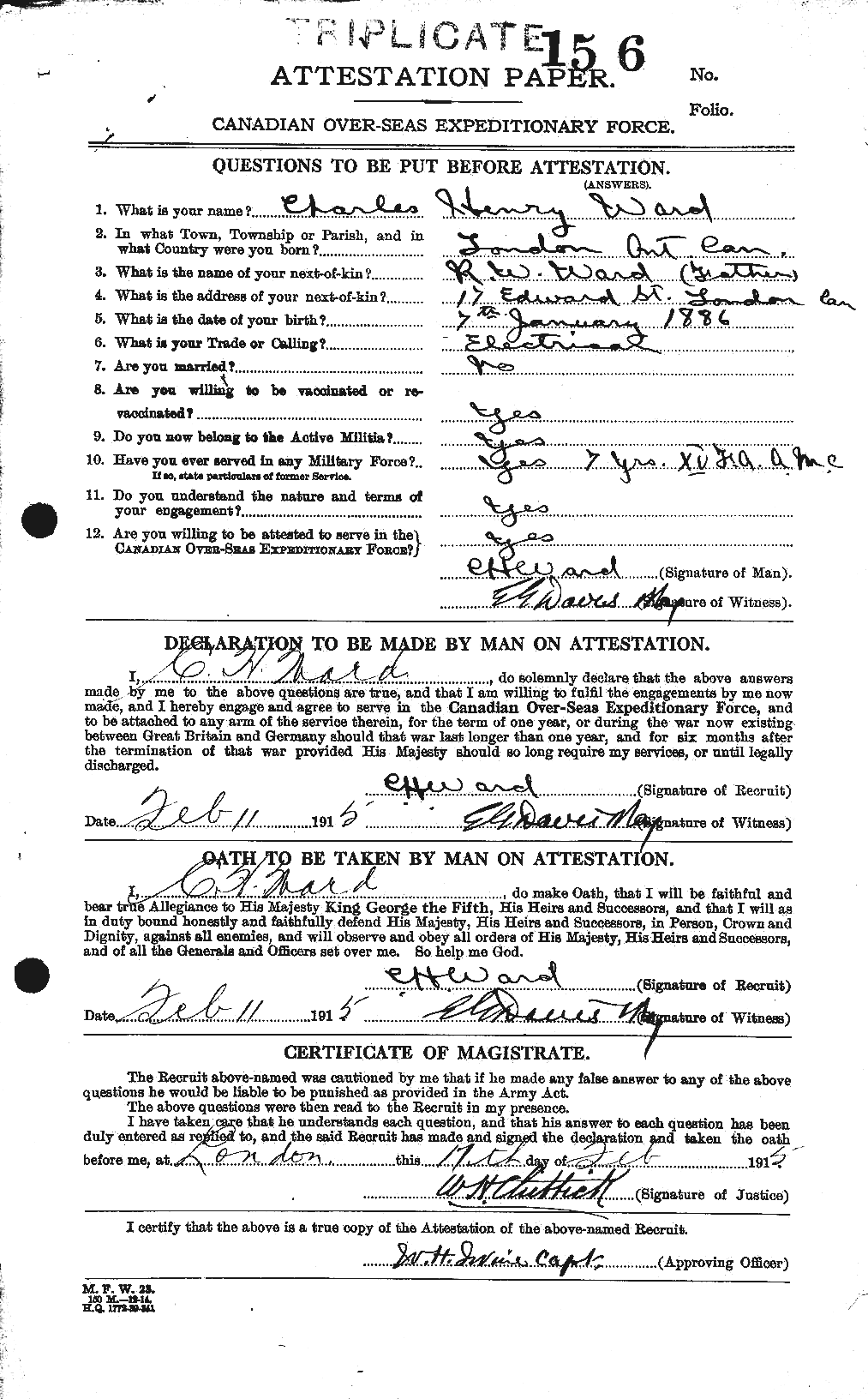 Personnel Records of the First World War - CEF 657584a