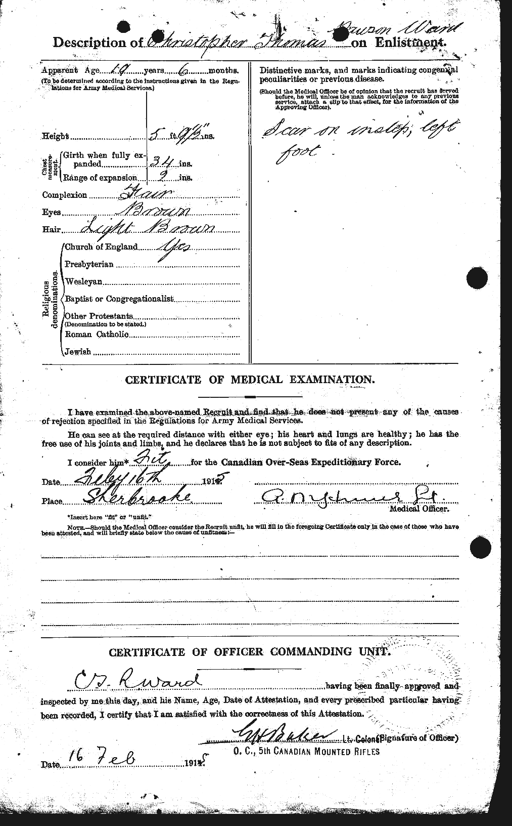 Personnel Records of the First World War - CEF 657601b