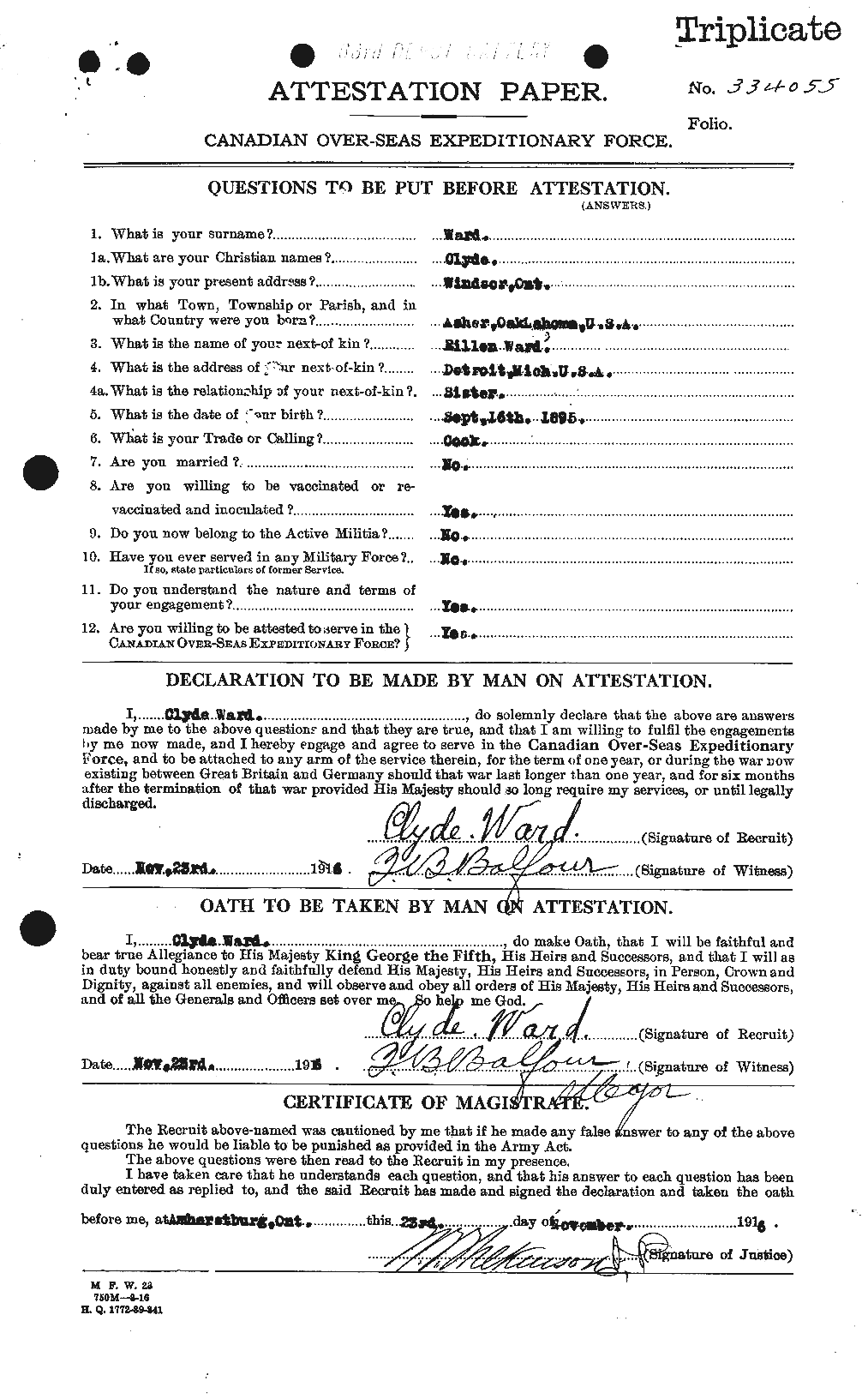 Personnel Records of the First World War - CEF 657610a