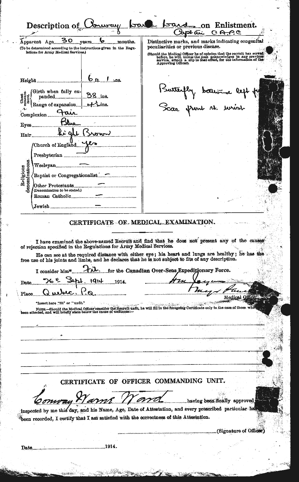 Personnel Records of the First World War - CEF 657612b
