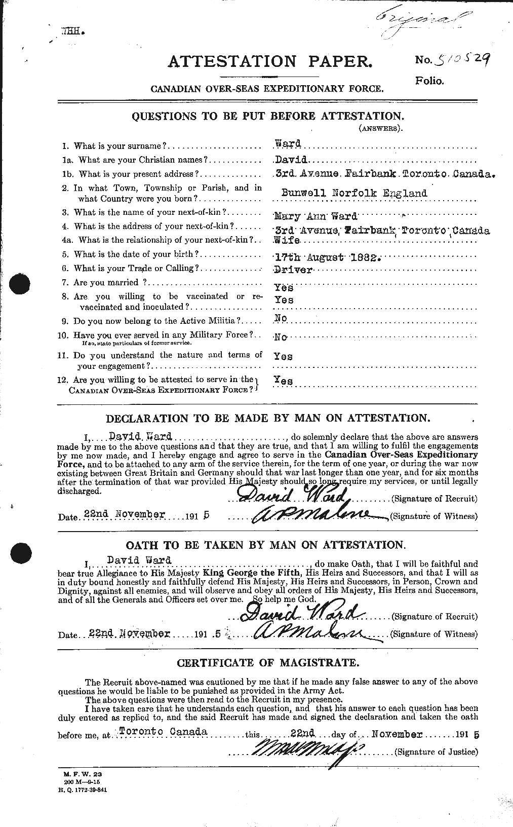 Personnel Records of the First World War - CEF 657617a
