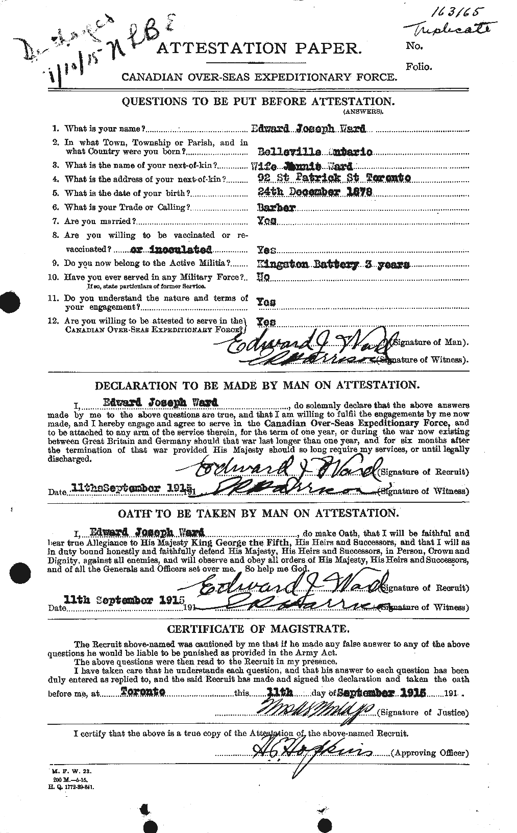 Personnel Records of the First World War - CEF 657655a