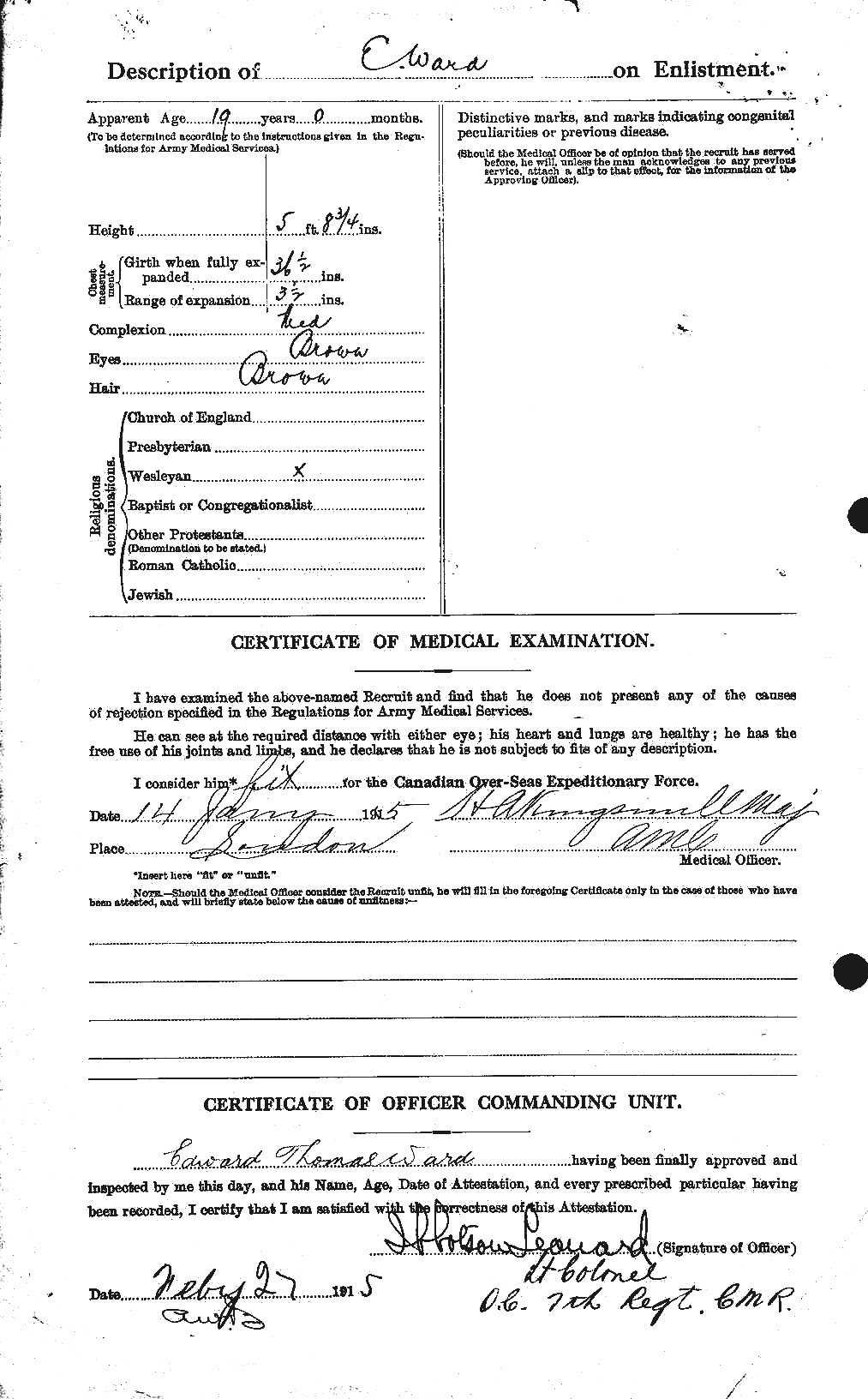 Personnel Records of the First World War - CEF 657657b