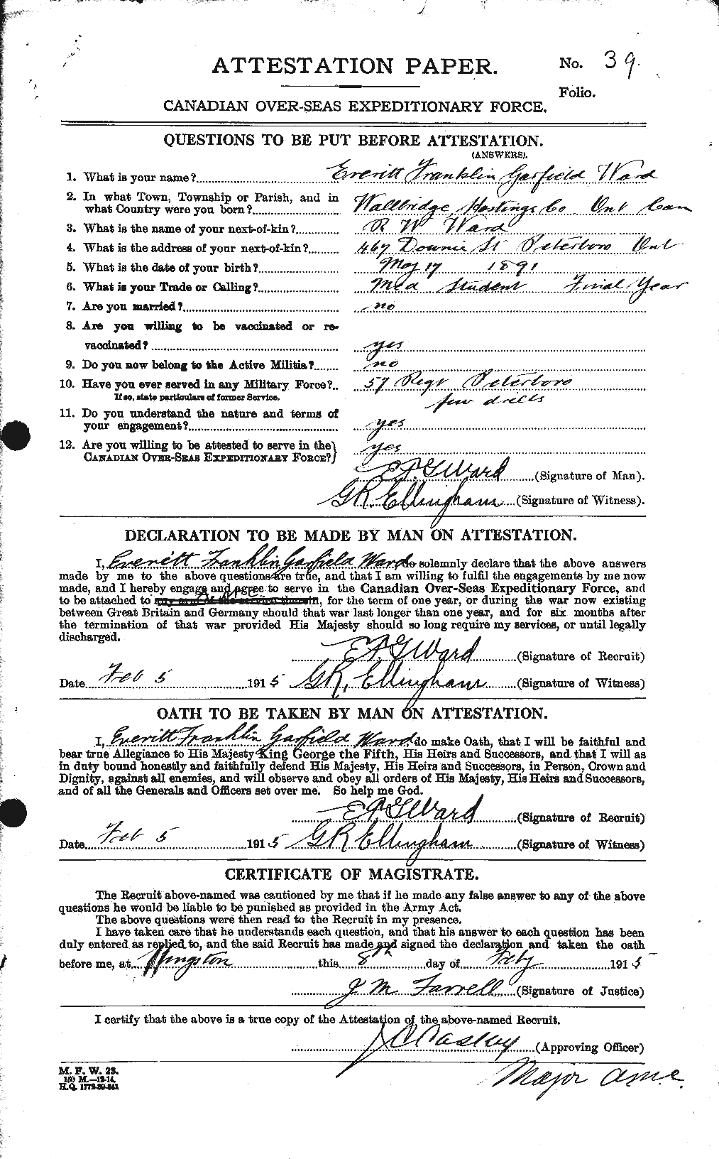 Personnel Records of the First World War - CEF 657677a