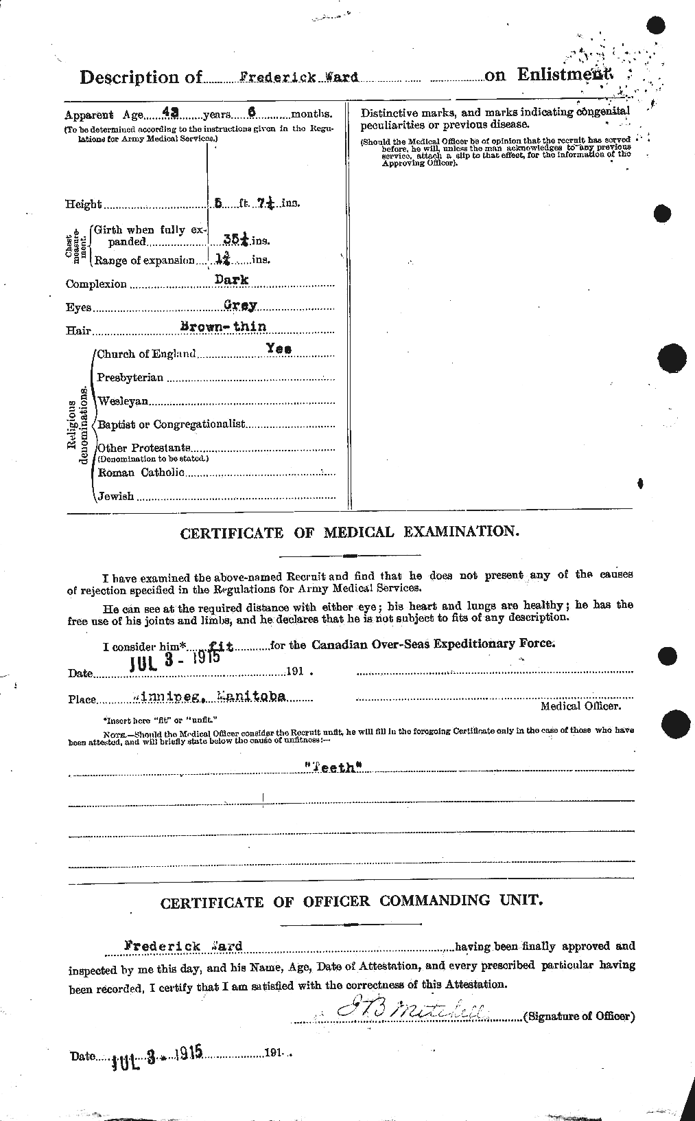 Personnel Records of the First World War - CEF 657711b