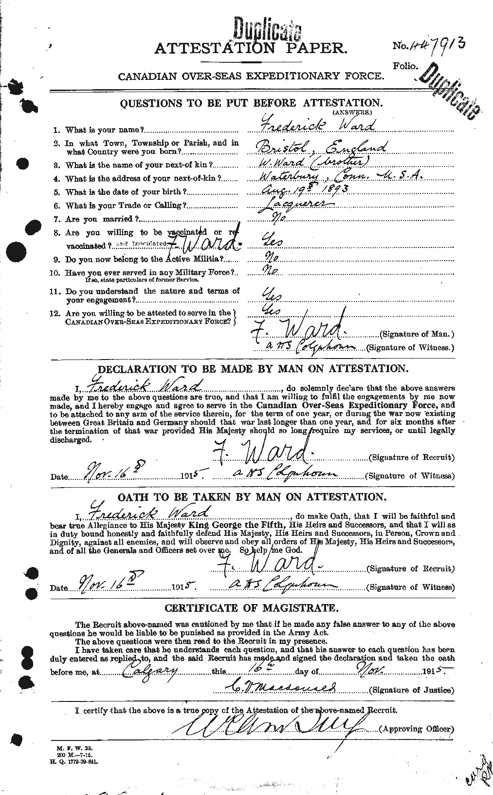 Personnel Records of the First World War - CEF 657719a