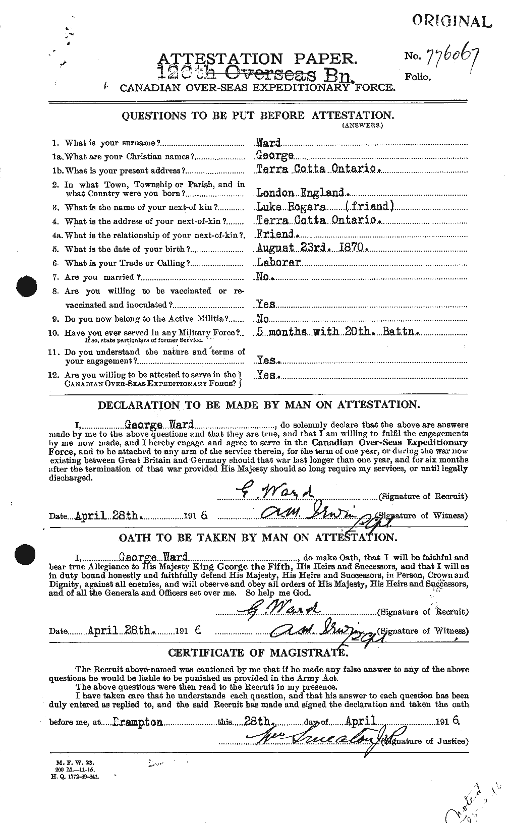 Personnel Records of the First World War - CEF 657737a