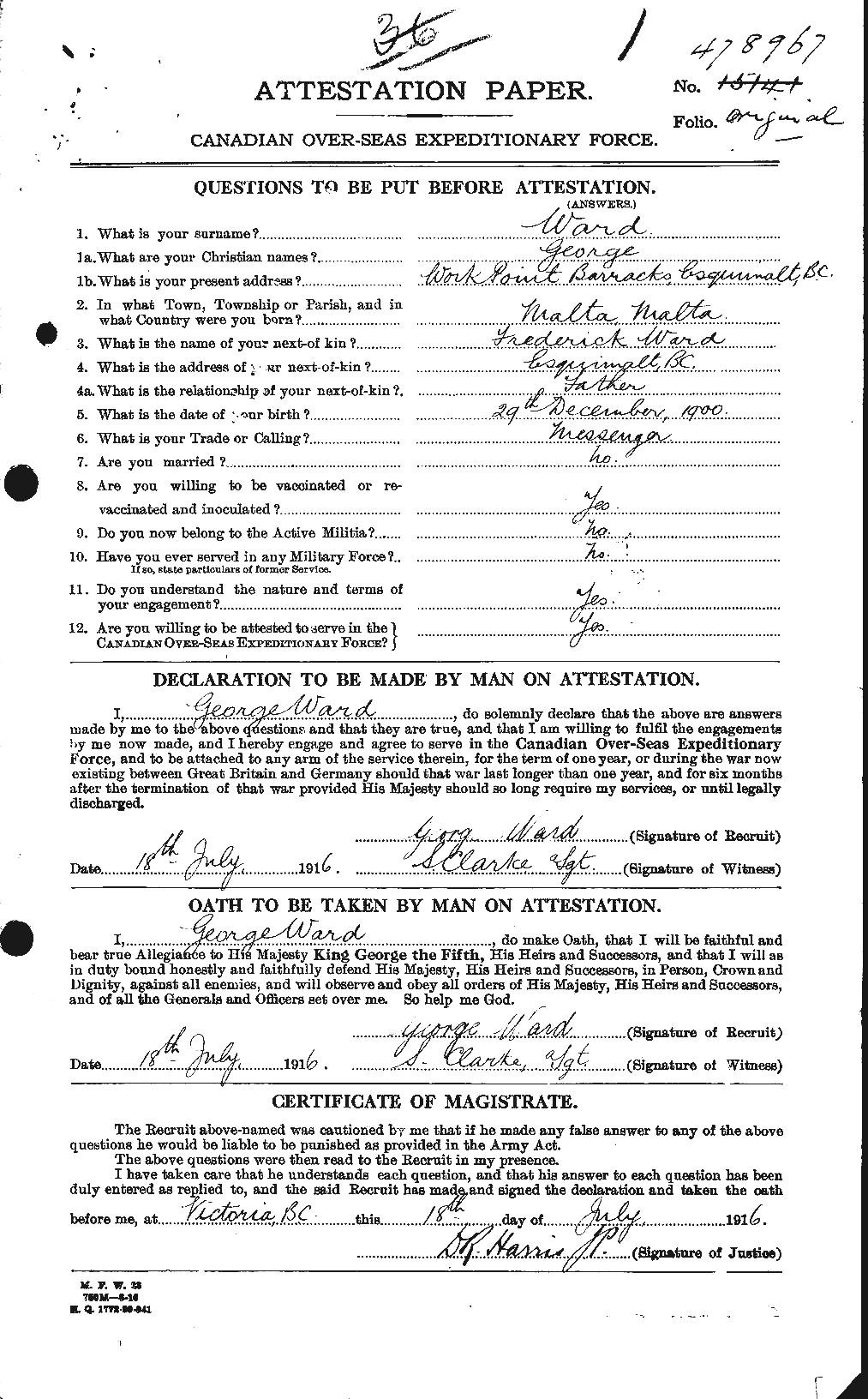 Personnel Records of the First World War - CEF 657744a