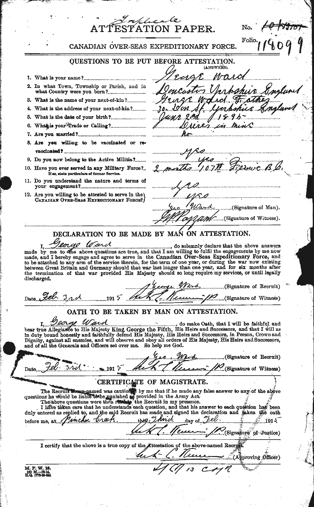 Personnel Records of the First World War - CEF 657747a