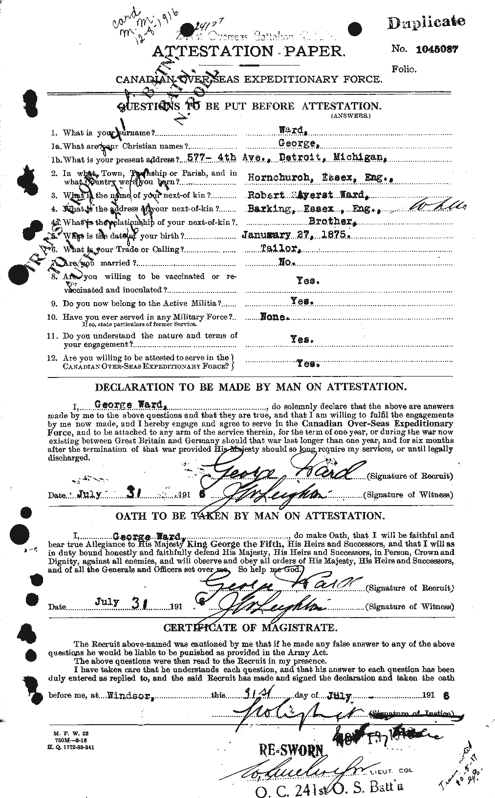 Personnel Records of the First World War - CEF 657758a