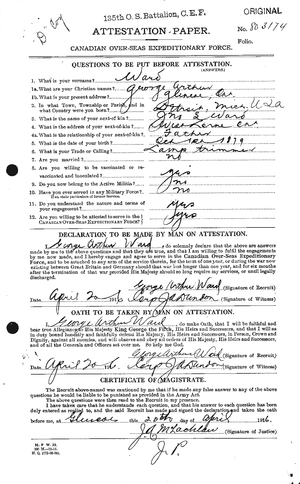 Personnel Records of the First World War - CEF 657768a