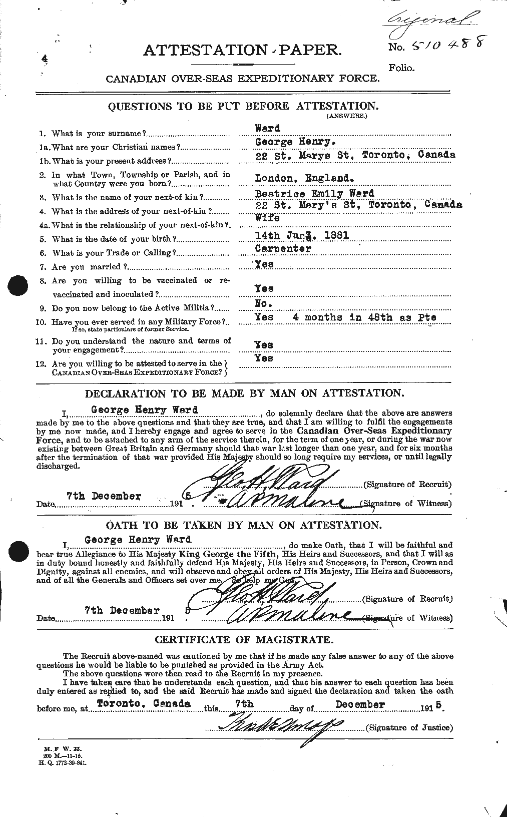 Personnel Records of the First World War - CEF 657776a