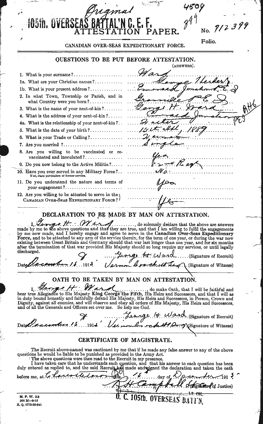 Personnel Records of the First World War - CEF 657777a