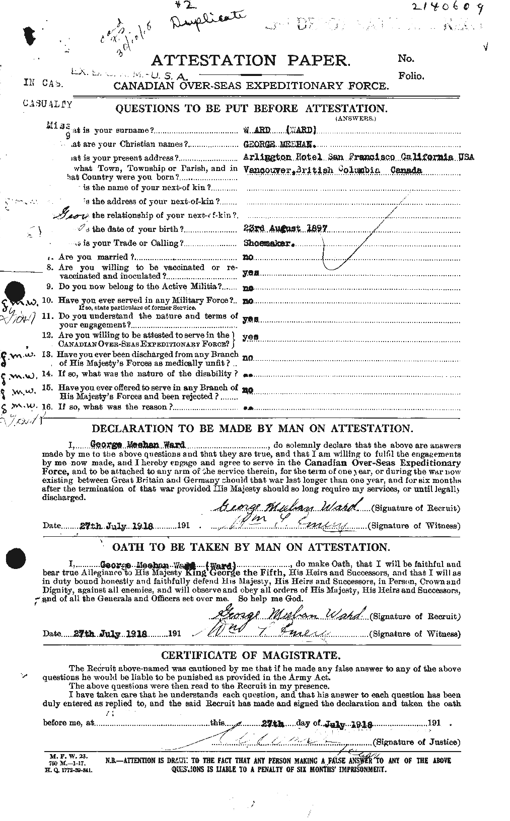 Personnel Records of the First World War - CEF 657779a