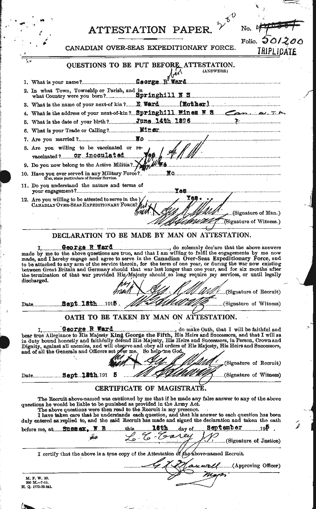 Personnel Records of the First World War - CEF 657784a
