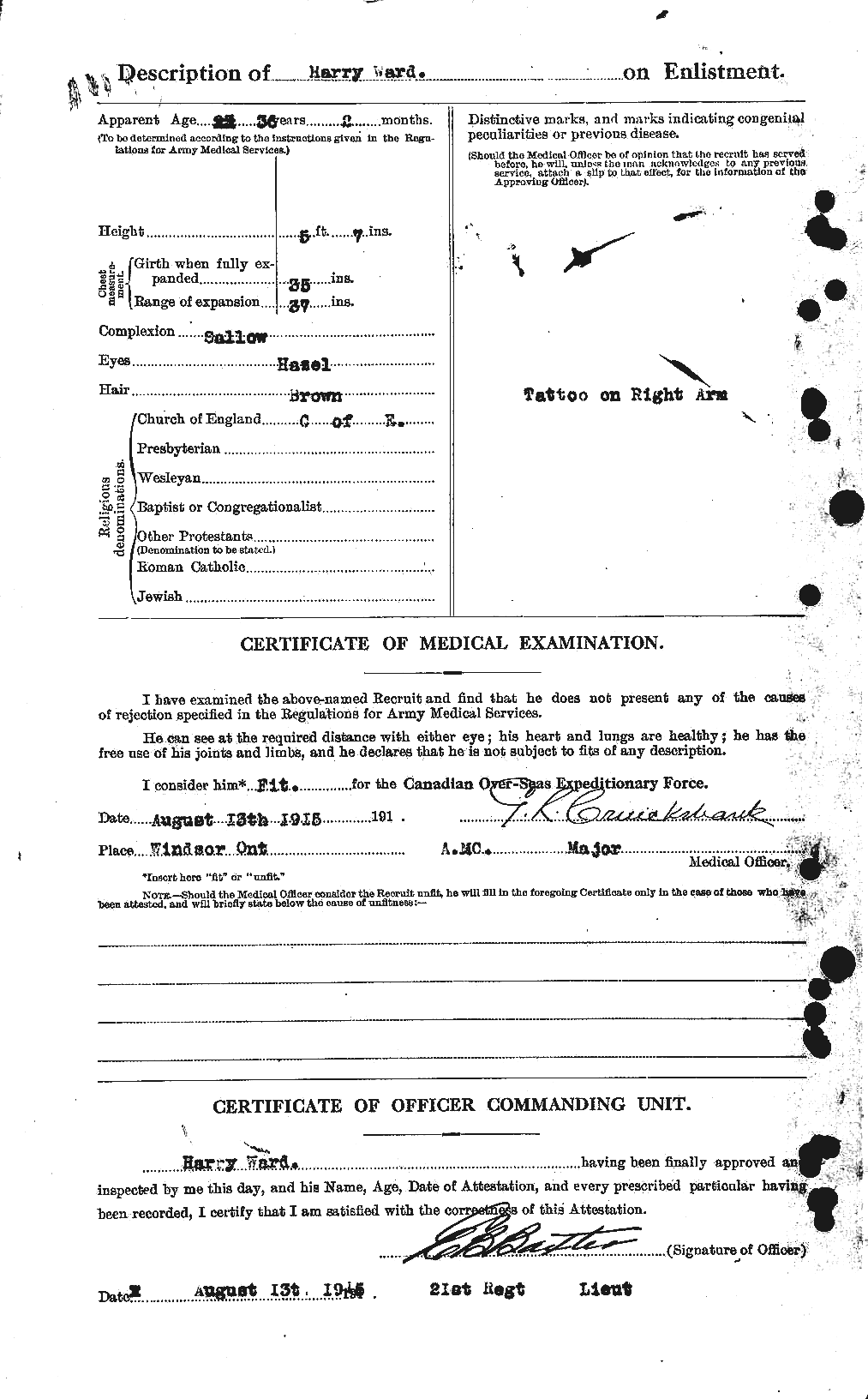 Personnel Records of the First World War - CEF 657810b